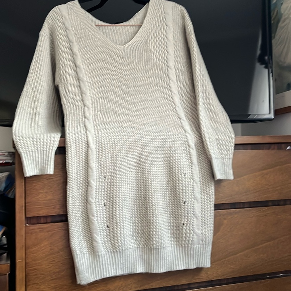 Brand new cozy sweater/ dress/, gray color by SHEIN, excellent condition.